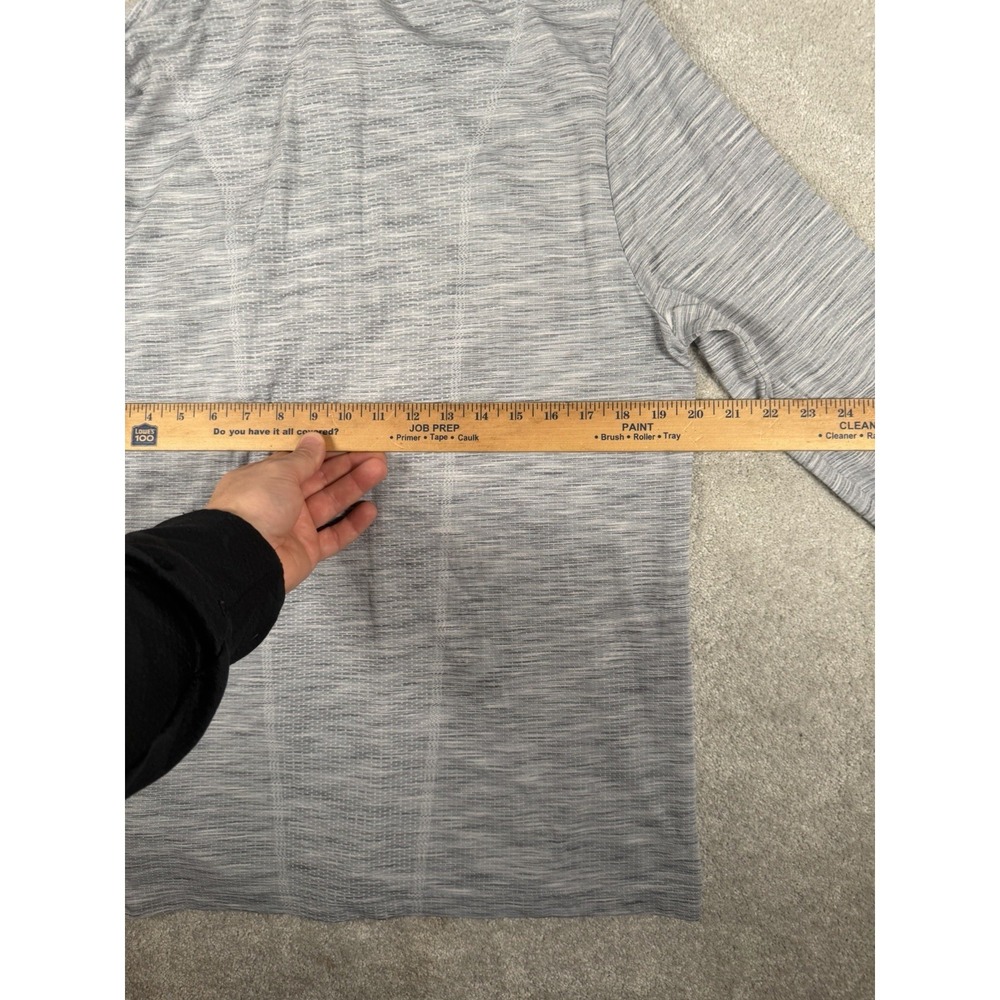 Under Armour Pullover Shirt Mens Lg Gray Long Sleeve Heat Gear Fitted 1/4 Zip - Picture 9 of 12